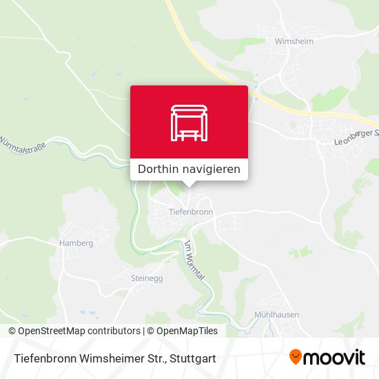 Tiefenbronn Wimsheimer Str. Karte