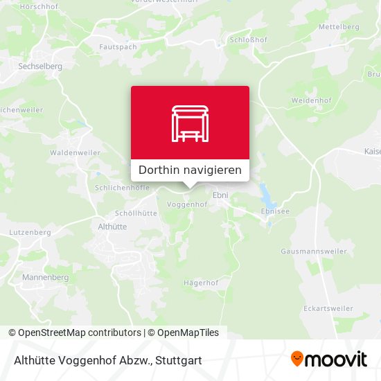 Althütte Voggenhof Abzw. Karte