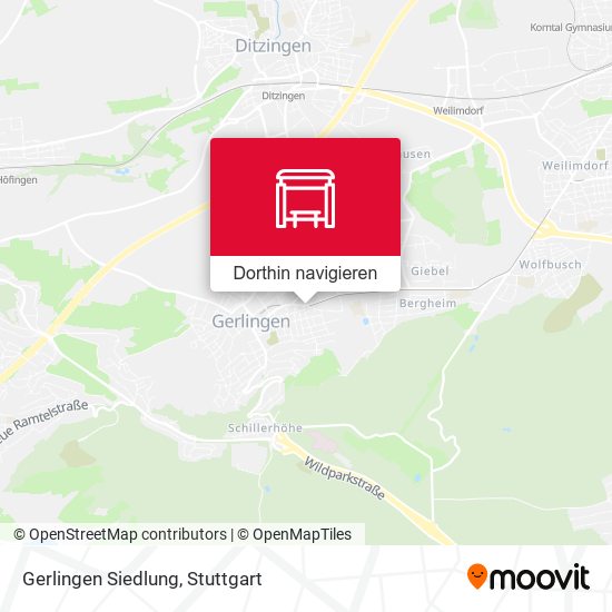 Gerlingen Siedlung Karte