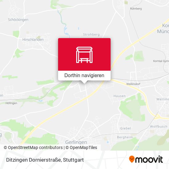 Ditzingen Dornierstraße Karte