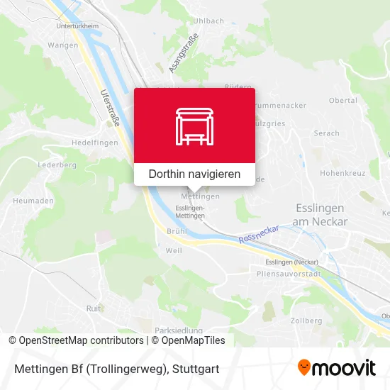 Mettingen Bf (Trollingerweg) Karte