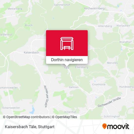 Kaisersbach Täle Karte