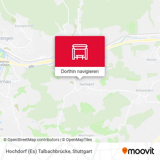 Hochdorf (Es) Talbachbrücke Karte