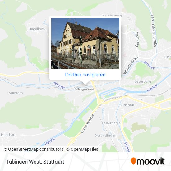 Tübingen West Karte