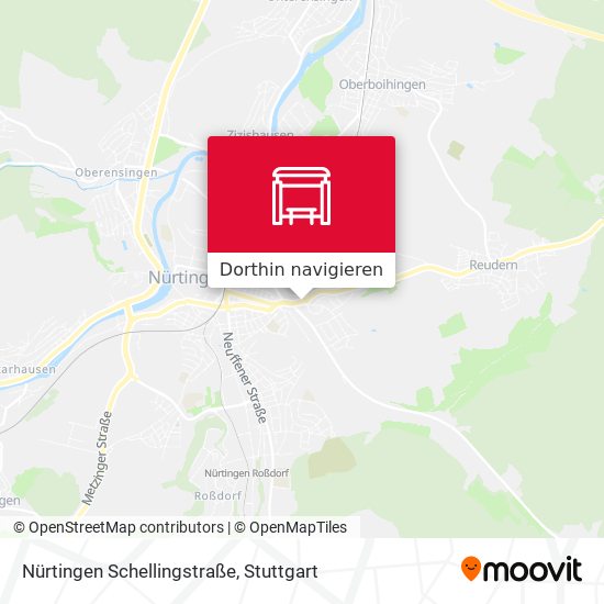 Nürtingen Schellingstraße Karte