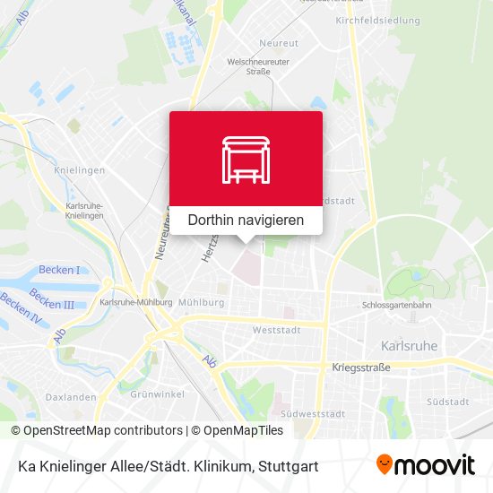 Ka Knielinger Allee / Städt. Klinikum Karte