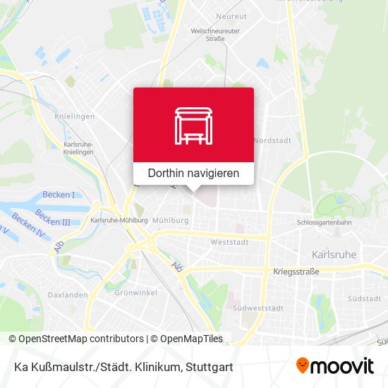 Ka Kußmaulstr./Städt. Klinikum Karte