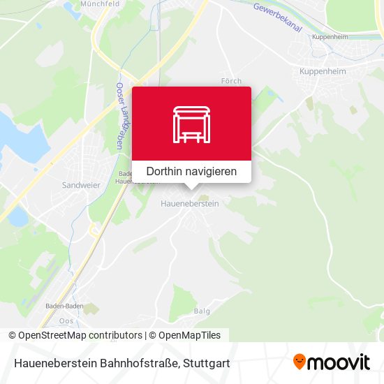 Haueneberstein Bahnhofstraße Karte