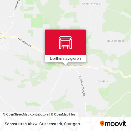 Söhnstetten Abzw. Gussenstadt Karte