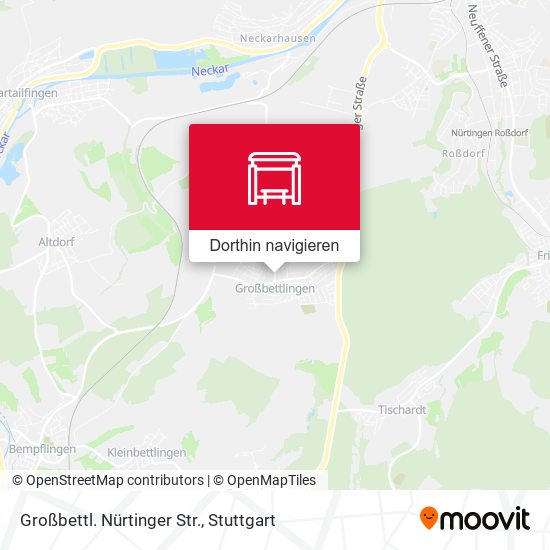 Großbettl. Nürtinger Str. Karte