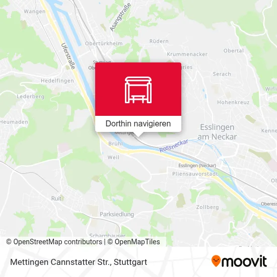 Mettingen Cannstatter Str. Karte