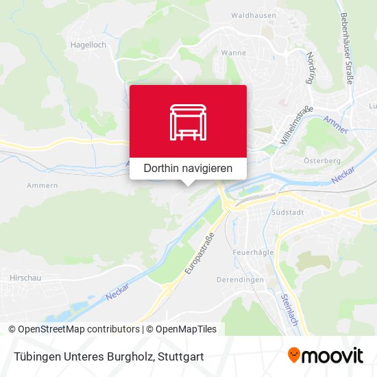 Tübingen Unteres Burgholz Karte