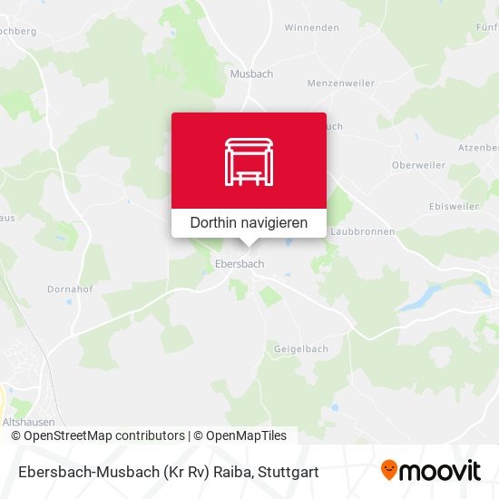 Ebersbach-Musbach (Kr Rv) Raiba Karte