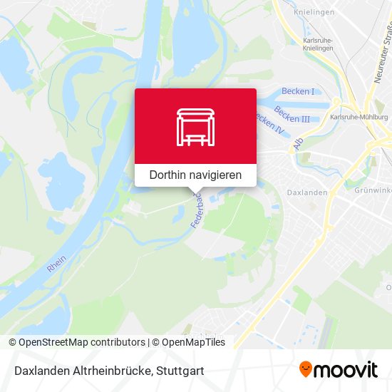 Daxlanden Altrheinbrücke Karte