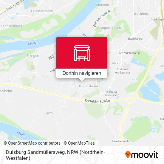 Duisburg Sandmüllersweg Karte