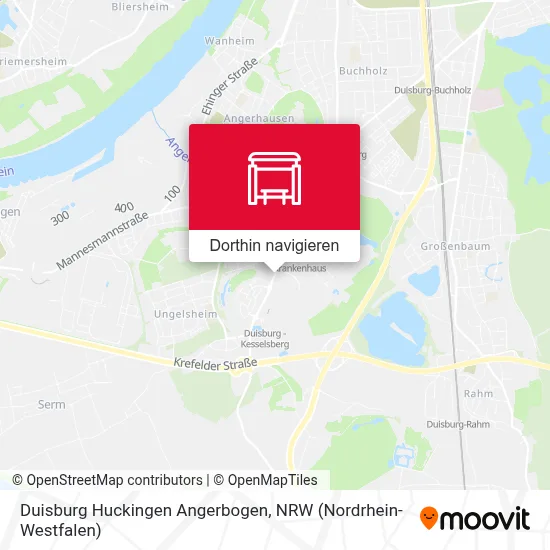 Duisburg Huckingen Angerbogen Karte