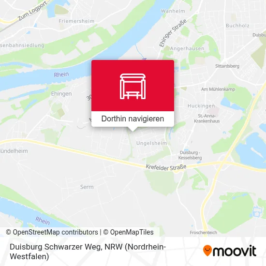 Duisburg Schwarzer Weg Karte