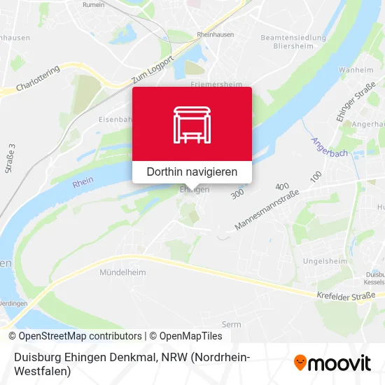 Duisburg Ehingen Denkmal Karte
