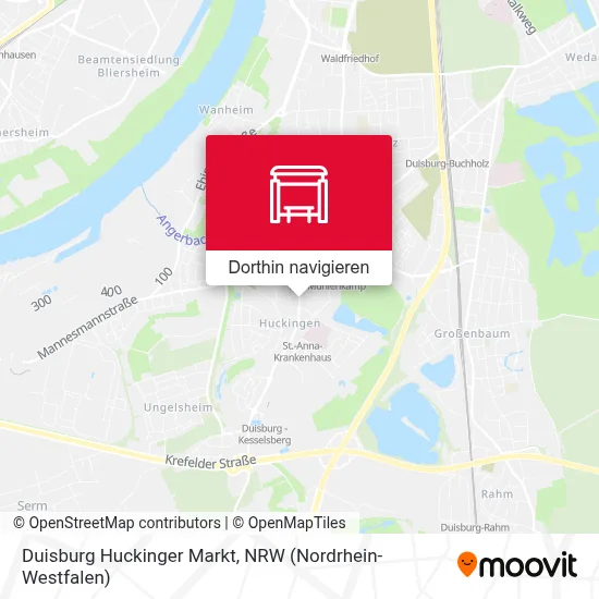Duisburg Huckinger Markt Karte