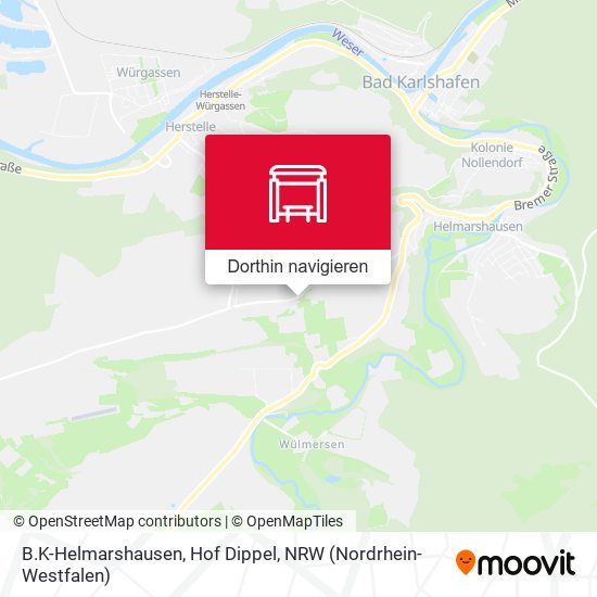 B.K-Helmarshausen, Hof Dippel Karte