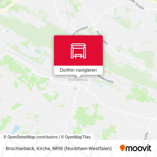 Brochterbeck, Kirche Karte