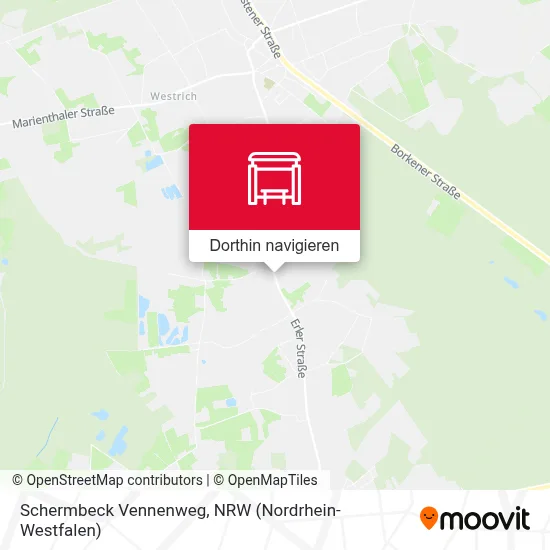 Schermbeck Vennenweg Karte