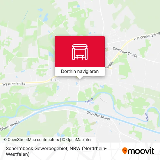 Schermbeck Gewerbegebiet Karte