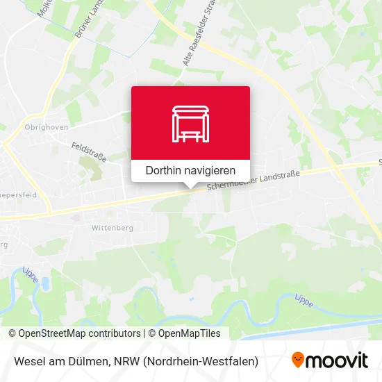 Wesel am Dülmen Karte