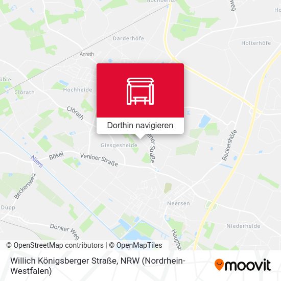 Willich Königsberger Straße Karte