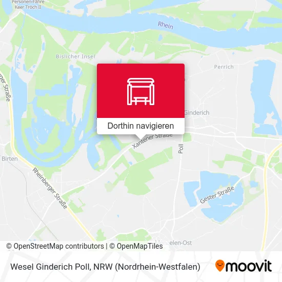 Wesel Ginderich Poll Karte