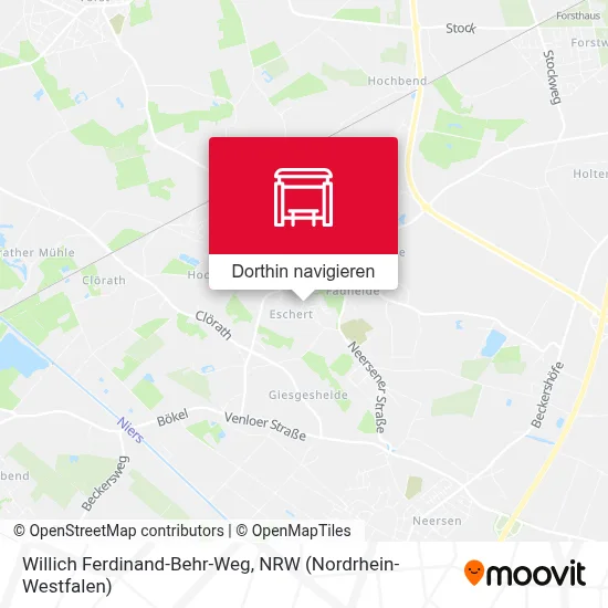 Willich Ferdinand-Behr-Weg Karte