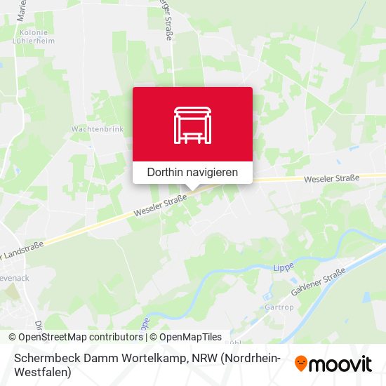 Schermbeck Damm Wortelkamp Karte
