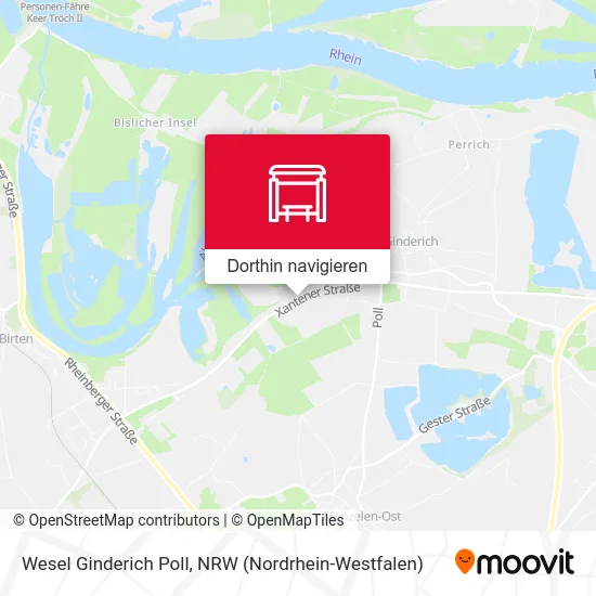 Wesel Ginderich Poll Karte