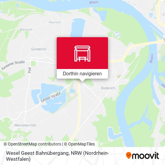 Wesel Geest Bahnübergang Karte