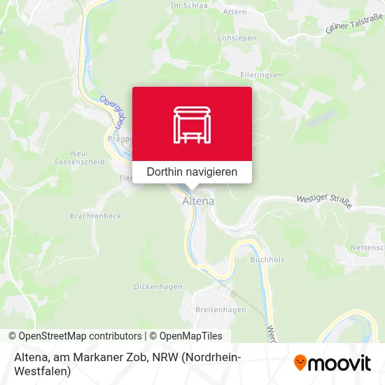 Altena, am Markaner Zob Karte