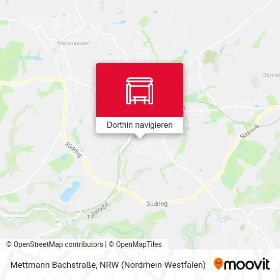 Mettmann Bachstraße Karte