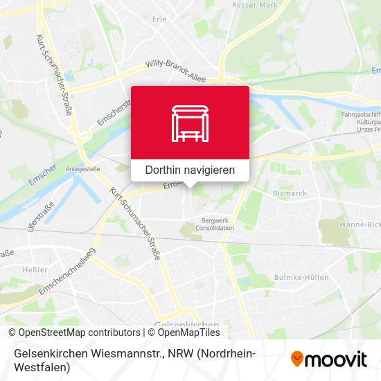 Gelsenkirchen Wiesmannstr. Karte