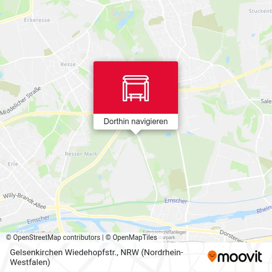 Gelsenkirchen Wiedehopfstr. Karte