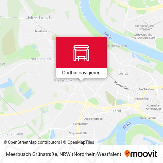 Meerbusch Grünstraße Karte