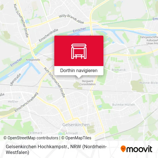 Gelsenkirchen Hochkampstr. Karte