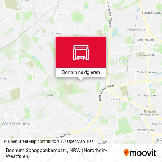 Bochum Schoppenkampstr. Karte