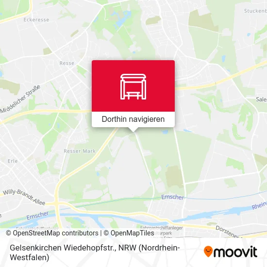 Gelsenkirchen Wiedehopfstr. Karte