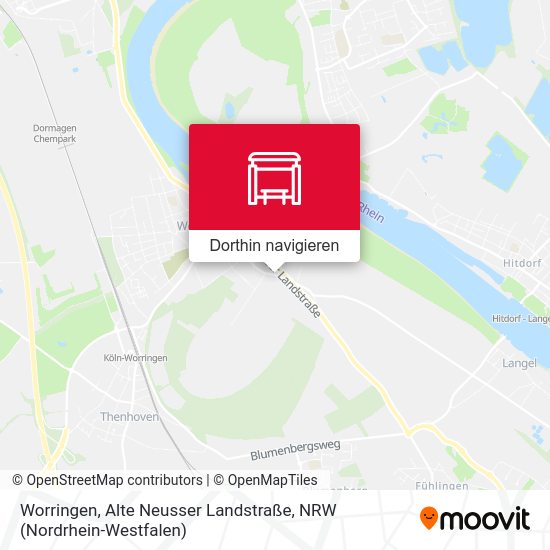 Worringen, Alte Neusser Landstraße Karte