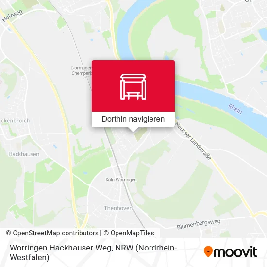 Worringen Hackhauser Weg Karte