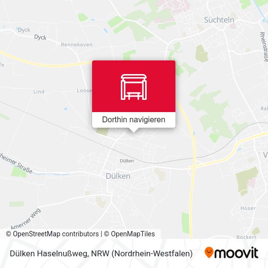 Dülken Haselnußweg Karte