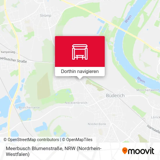 Meerbusch Blumenstraße Karte