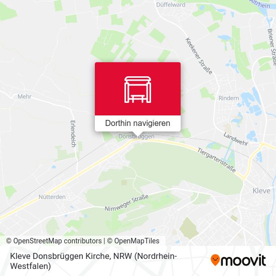 Kleve Donsbrüggen Kirche Karte