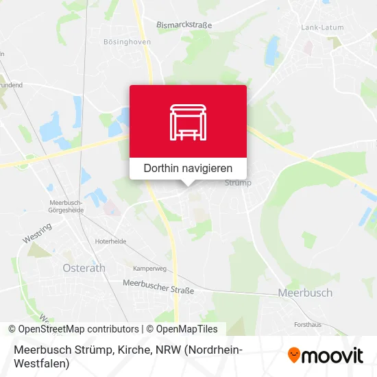 Meerbusch Strümp, Kirche Karte