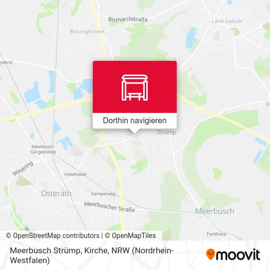 Meerbusch Strümp, Kirche Karte