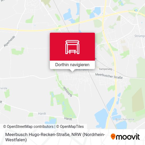 Meerbusch Hugo-Recken-Straße Karte